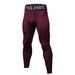 Men's Athletic Compression Pants Baselayer Quick Dry Sports Running Gym Workout Tights Leggings Wine Red M