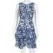 Lauren Ralph Lauren Womens Printed Sleeveless Dress Blue White Size 2