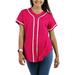 Ma Croix Womens Baseball Button Down Jersey Hip Hop Softball Athletic Short Sleeve Tee Sportswear