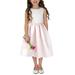 Little Girls' 4-6X Lace Bodice Satin Flower Girl Dress