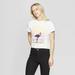 Women's Short Sleeve California Flamingo Cropped T-Shirt Grayson Threads Juniors