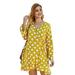 Womens Summer Boho Midi Dress V-Neck High Waist Polka Dots Dresses Cocktail Party Dress Autumn Clothing Maxi Dress Flared Swing Trendy Style Mini Dresses