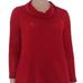 STYLE & COMPANY Womens Red Textured Long Sleeve Cowl Neck Hi-Lo Top Plus Size: 2X