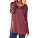 Women's Fashion Casual Crew Neck T Shirt Blouses Tops Sweatshirt