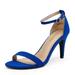 DREAM PAIRS Women's Fashion Ankle Strap Stilettos Sandals Open Toe Dress Heel Sandals JENNER_N ROYAL/BLUE Size 6