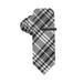ALFANI Hand Made Reversible Sea Plaid Skinny Neck Tie With Clip Grey $49