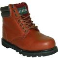 KRAZY American Work Boots Leather 6 Inch Brown Water Resistant Men's Safety Shoes
