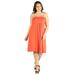 Womenâ€™s Plus Size Knee Length Strapless Mini Dress