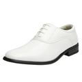 Bruno Marc Men's Classic Oxford Shoes Formal Dress Shoes Lace Up Loafer Shoes CEREMONY-05 WHITE Size 8