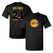 Mojoyce Basketball Legend 24 LAKERS O-neck T-shirts Unisex Loose Tops (Black A M)