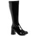 Women's 3 inch Wide Width Black GoGo Boot Halloween Costume Accessory