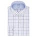 Men's IZOD Advantage Performance Slim-Fit Button-Down Collar Wrinkle-Free Dress Shirt Delf Blue Plaid