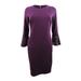 Tommy Hilfiger Women's Lace-Cuff Bell-Sleeve Sheath Dress