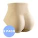 QRIC 2-Pack Womens Shapewear Butt Lifter Padded High Waist Tummy Control Panties Body Shaper Brief (Beige)