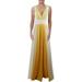 Halston Heritage Womens Chiffon Sleeveless Evening Dress