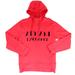 Mens Sweater Bright Red Small Graphic Logo Hood $120 S