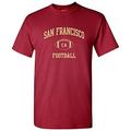 San Francisco Classic Football Arch Basic Cotton T-Shirt - 2X-Large - Cardinal