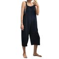 Womens Jumpsuits Sleeveless Wide-Legged Adjustable Shoulder Strap Rompers