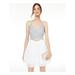 SPEECHLESS Womens White Beaded Shimmering Spaghetti Strap Mini Fit + Flare Party Dress Size 3