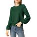 Allegra K Women's Lantern Sleeve Winter Retro Ribbed Pullover Sweaters