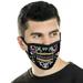 2PCS Fashion Face Masks Reusable and Washable Double Layer Black Floral Sugar Skull Masks