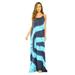 21619-CB-3X Riviera Sun Summer Dresses Maxi Dress Sundresses for Women (Medium, Navy / Turquoise)