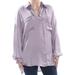 FREE PEOPLE Womens Purple Long Sleeve Collared Top Size: S