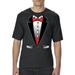 Mens and Big Mens Tuxedo Prom Costume T-Shirt, up to size 3XLT