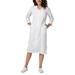 Adar Universal Scrub Dress For Women - Embroided Collar Dress