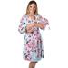 Baby Be Mine Maternity Mommy & Me Delivery Robe with Matching Baby Swaddle Blanket & Hat SetÂ , Pregnancy Robe For Women, Nursing Robe, Maternity Robe