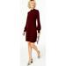 Charter Club Women's Mock-Neck Cashmere Sheath Dress Dark Red Size Extra Small