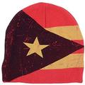 Puerto Rico Flag Beanie Knit Red