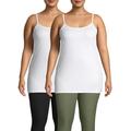 Terra & Sky Women's Plus Size Tunic Length Everyday Essential Cami, 2-Pack Bundle