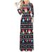 Women's Christmas Dress Xmas Christmas Print Party Ugly Christmas Long Maxi Dress