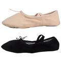 Yesbay Women Men Soft Anti-Slip Sole Adults Dance Ballet Shoes Gymnastics Shoes Black