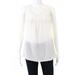 Pre-ownedTory Burch Womens Silk Sleeveless Scoop Neck Sheer Blouse Off White Size 8