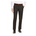 MICHAEL KORS Mens Brown Stretch, Windowpane Plaid Classic Fit Stretch Pants 42W/ 32L