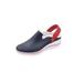 Anywear Womens peak Closed Toe Mules, Navy/Red/White, Size 5.0