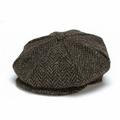 Irish Tweed Driving Cap for Men's Donegal 8 Piece Wool Flat Hat Made in Ireland