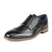 Bruno Marc Mens Brogue Oxford Shoes Lace up Wing Tip Dress Shoes Casual Shoes WILLIAM_2 BLACK Size 10.5