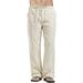 Men's Casual Relaxed Fit Drawstring Elastic Waist Pull On Workwear Cargo Pants