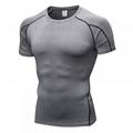 Men Fitness Quick-Dry Tees Summer Casual Elastic T-shirts Short Sleeve Men T-shirt