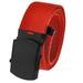 All Sizes Men's Golf Belt in 1.5 Black Slider Belt Buckle with Adjustable Canvas Web Belt X-Large Red