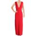 Aidan by Aidan Mattox Womens Crepe Full-Length Evening Dress Red 12