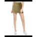 REWASH Womens Green Corduroy Button Front Mini Skirt Size XS