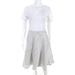 424 Fifth Lord & Taylor Womens A Line Skirt Light Gray Size 2