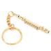 Tebru Musical Instrument Key Ring,Flute Keychain Brass Key Ring Gift Decoration Musical Instrument Ornament Golden,Flute Keychain