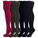 Sumona 6 Pairs Women Cable Knit Winter Wool Over The Knee High Boot Socks