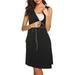 Women's Sleeveless Nursing Breastfeeding V Neck Maternity Pregnant Midi Dress