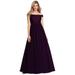 Ever-Pretty Women's Embroidery Cap Sleeve Party Dress Chiffon Evening Dress 07868 Dark Purple US6